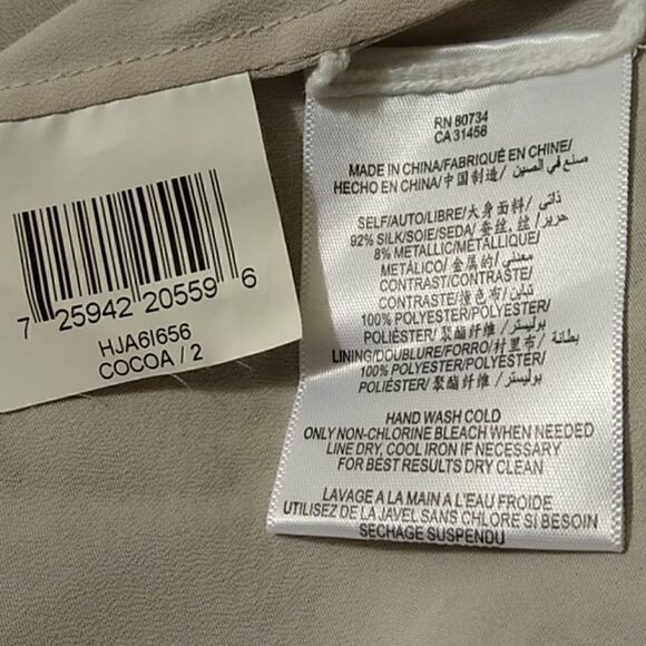 BCBG Sz 02 metallic Silk embellished dress - Picture 8 of 8